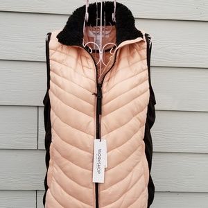 NWT Workshop Republic Clothing Pink & Black Vest